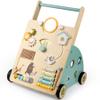 REDCAMP Wooden Push and Pull Learning Cart with Gears,Jade Green view 1