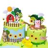 30 PCS Farm Animal Cow Cake Topper Decorations for Farm Animal Theme Birthday Baby Shower Party (Style A) view 3