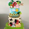 30 PCS Farm Animal Cow Cake Topper Decorations for Farm Animal Theme Birthday Baby Shower Party (Style A) view 4