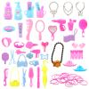 BARWA 43 PCS Doll Accessories Travel Toiletries Clip Bag Crown Necklace Comb Camera Rubber Band for 11.5 inch Doll Xmas Gift view 1