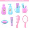 BARWA 43 PCS Doll Accessories Travel Toiletries Clip Bag Crown Necklace Comb Camera Rubber Band for 11.5 inch Doll Xmas Gift view 4