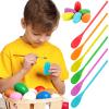 Sumind 40 Pcs Carnival Outdoor Games, 6 Pack 25x40 Burlap Potato Sack Race Bags for Kids Adults, Egg Spoon 3 Legged Race Bands Ring Toss Cones for Field Day Family Reunion Lawn Easter Games view 4