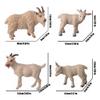 JOKFEICE Animal Figures 4pcs Plastic White Goat Animals Action Model Science Project, Learning Educational Toys, Birthday Gift, Cake Topper, for Kids view 2
