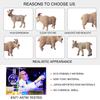 JOKFEICE Animal Figures 4pcs Plastic White Goat Animals Action Model Science Project, Learning Educational Toys, Birthday Gift, Cake Topper, for Kids view 3