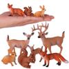 JOKFEICE Animal Figures 6pcs Plastic Woodland Animals Action Model for Science Project, Learning Educational Toys, Birthday Gift, Cake Topper for Kids view 1