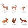 JOKFEICE Animal Figures 6pcs Plastic Woodland Animals Action Model for Science Project, Learning Educational Toys, Birthday Gift, Cake Topper for Kids view 2