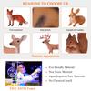 JOKFEICE Animal Figures 6pcs Plastic Woodland Animals Action Model for Science Project, Learning Educational Toys, Birthday Gift, Cake Topper for Kids view 3