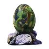 Prevessel Lava Dragon Egg Ornaments, Crystal Dragon Egg with Display Base Sculpture Display Paperweight Desktop Decor view 1