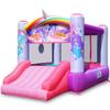 Action Air Bounce House, Princess Inflatable Bounce House with Blower, Pink Bouncy House for Girls, Flying Unicorn Theme Bouncy Castle, Durable Sewn and Extra Thick, Love for Kids view 1