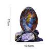 Prevessel Lava Dragon Egg Ornaments, Crystal Dragon Egg with Display Base Sculpture Display Paperweight Desktop Decor view 2