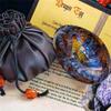 Prevessel Lava Dragon Egg Ornaments, Crystal Dragon Egg with Display Base Sculpture Display Paperweight Desktop Decor view 3