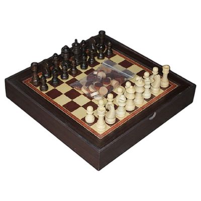 12.2Chess Sets Wooden Board Game Portable-Teaching Tools Parent-Child Entertainment- for Beginner Kids Adults ( Color : Brown )