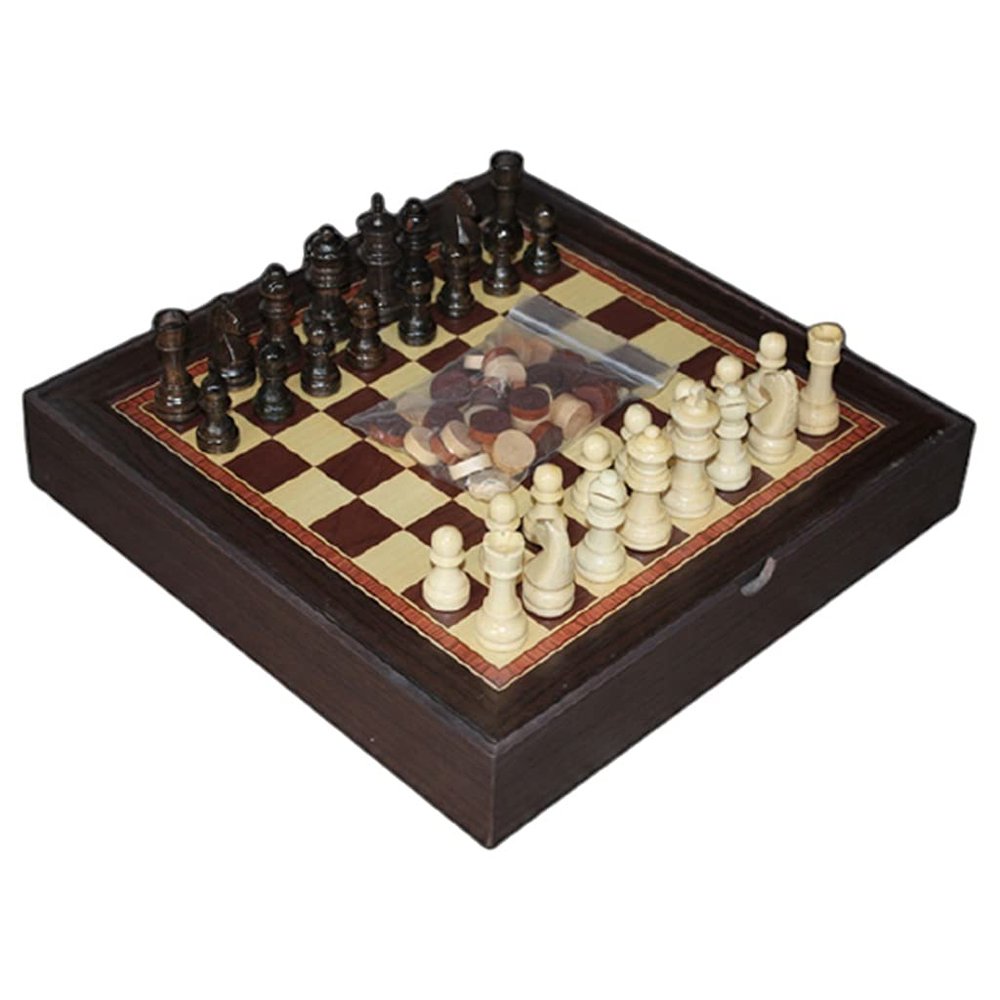 12.2Chess Sets Wooden Board Game Portable-Teaching Tools Parent-Child Entertainment- for Beginner Kids Adults ( Color : Brown )