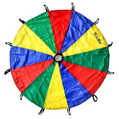 METIS Kids Parachute [6ft - 30ft] - Playground Equipment [6 Sizes] | Parachute for Kids | Kids Outdoor Play Equipment | Outdoor Games & Activities | Carry Bag Included (24ft)
