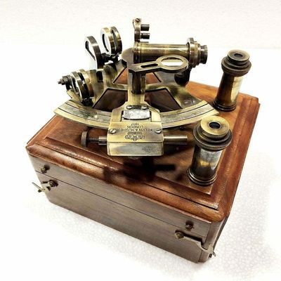 Azeem Mart|Antique Maritime Nautical Sextant Double Telescope Vintage Marine Astrolabe, Ship's Instruments, Nautical Pirate's Theme Decor
