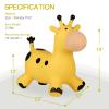 INPANY Bouncy Horse, Giraffe Hopper Toys, Toddlers Bouncing Animal, Inflatable Jumping Hopping Horse, Ride on Rubber Bouncer, Outdoor Indoor Birthday Gifts for 2 3 4 Year Old Girls Boys view 3