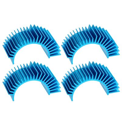 Jutagoss Aluminum Electric Engine Motor Heat Sink Cooling 540 550 Fins Brushed Brushless Motors for RC Car Accessories Blue 4PCS