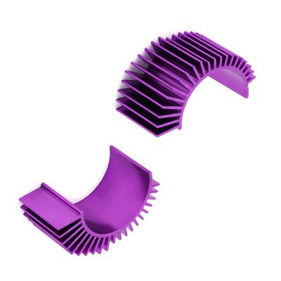 Jutagoss Aluminum Electric Engine Motor Heat Sink Cooling RC 540 550 Fins Brushed Brushless Motors for RC Car Accessories Purple 2PCS