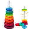 Baby Spinning Toy, Stacking Toy for Babies and Toddlers, Educational Toddler Learning Toys, Rainbow Spinning Wheel Toy for Focus, Dexterity, Brain Development, Interactive Learning stacking toys view 1