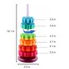 Baby Spinning Toy, Stacking Toy for Babies and Toddlers, Educational Toddler Learning Toys, Rainbow Spinning Wheel Toy for Focus, Dexterity, Brain Development, Interactive Learning stacking toys view 2