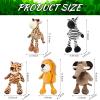5 Pieces Safari Stuffed Animals Toy Set Includes Lions Tigers Elephants Zebras and Giraffes 11.8 Inch Wild Animals Soft Realistic Jungle Toys view 2