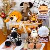5 Pieces Safari Stuffed Animals Toy Set Includes Lions Tigers Elephants Zebras and Giraffes 11.8 Inch Wild Animals Soft Realistic Jungle Toys view 3
