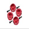 Axial 1/10 RBX10 Ryft 4WD Rock Bouncer Upgrade Parts Aluminum Hex Adapters 6mm Thick - 8Pc Set Red view 1