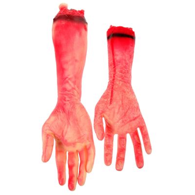 EXCEART 2pcs Halloween Broken Hand Decorations Realistic Scary Fake Body Parts for Creative Props for Halloween Parties and Pranks Vividly Designed for Maximum Horror