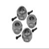 Axial 1/10 RBX10 Ryft 4WD Rock Bouncer Upgrade Parts Aluminum Hex Adapters 6mm Thick - 8Pc Set Gray Silver view 1