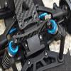 Carbon Fiber Front & Rear Shock Tower For Tamiya 1/10 4WD TA08 PRO 58693-10Pc Set Blue view 3