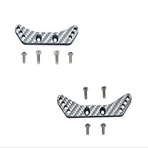 Carbon Fiber Front & Rear Shock Tower For Tamiya 1/10 4WD TA08 PRO 58693-10Pc Set Silver