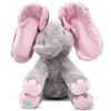 Dimple Kaia Baby Animated Stuffed Plush Singing Peek A Boo Elephant Interactive Musical Peek-a-Boo for Toddlers with Moving Ears, Adorable Elephant Stuffed Animal Toy(Pack of 2) view 2