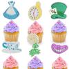 18 PCS Alice Cupcake Toppers kit magic Tea Party Baby Shower child Birthday Party Decoration Supplies view 1