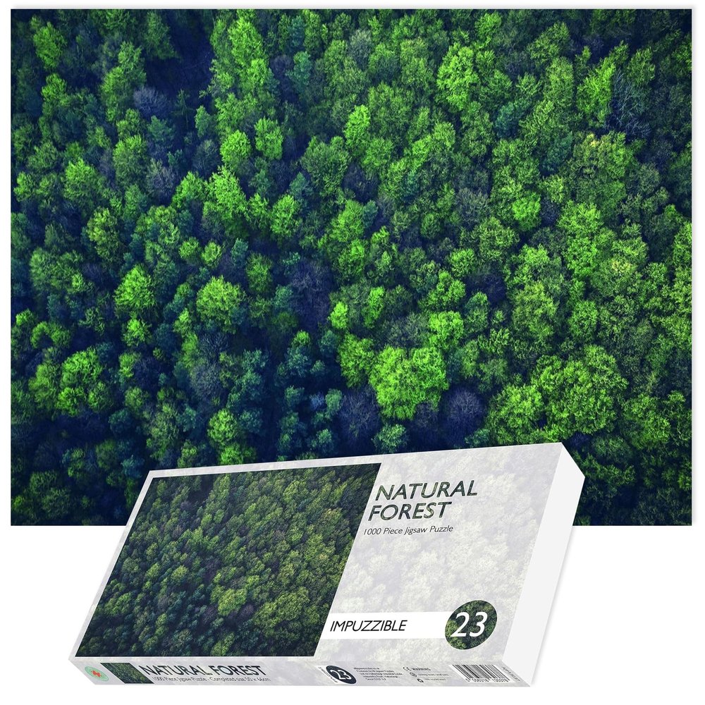 1000 Piece Jigsaw Puzzle Impossible Impuzzibles - Natural Forest Woodlands for Adults - 66cm X 50cm, Hard Jigsaw Puzzles, Challenging Puzzles