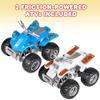 ArtCreativity Land & Sea Friction ATV Set, Set of 2, Push n Go Toy Cars with Fun Designs, Cool Birthday Party Favors for Kids, Pretend Play Gifts for Boys and Girls view 2