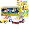 Spongebob Squarepants Hot Rod Boat Race Bundle - 2 Pack Spongebob & Patrick Pull Back Hot Rod Boats with Spongebob Play Pack and More (Spongebob Boat Cars) view 1