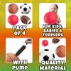 Sports Balls for Kids & Toddlers - (Pack of 4) 5-inch Sports Set Includes Football, Small Size Soccer, Basketball, and Playground Balls, Fun Indoors & Outdoor Toys (Hand Pump Included) view 2