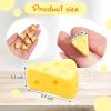 Gejoy 50 Pieces Miniatures Food Cheese Toy Halloween Decoration Mini Fake Cheese for Dollhouse Accessories Models for Kitchen Decoration DIY Accessory view 2