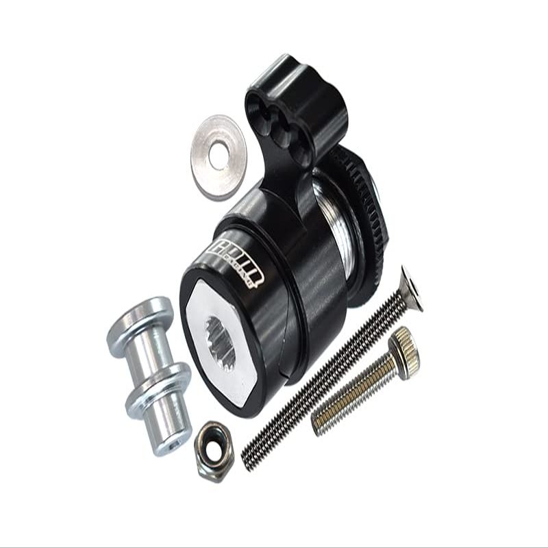 6pc Set Upgrades Aluminum 7075 15T Servo Horn W. Built-in Spring (3 Positioning Holes) ARRMA 1/5 KRATON 8S/Outcast 8S RC Cars by GPM (Black)