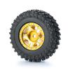 4Pcs 1.0" Beadlock Wheels with Rubber Tires for 1/24 Axial SCX24 AXI90081 AXI00001 AXI00002 RC Crawler Car (Gold) view 3
