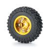 4Pcs 1.0" Beadlock Wheels with Rubber Tires for 1/24 Axial SCX24 AXI90081 AXI00001 AXI00002 RC Crawler Car (Gold) view 4