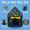 LotFancy Play Tent for Boys, with Star Lights and Storage Carrying Bag, Pop Up Play Tent House for Kids Toddlers, Indoor and Outdoor Use, Foldable, Portable, Blue view 3
