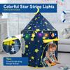 LotFancy Play Tent for Boys, with Star Lights and Storage Carrying Bag, Pop Up Play Tent House for Kids Toddlers, Indoor and Outdoor Use, Foldable, Portable, Blue view 4