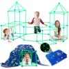 160PCS Kids Fort Building Kit Glow in the Dark Build a Fort with Blanket STEM Educational Toys for 4 5 6 7 8 9 10 11 12 Years Boys Girls Ultimate Construction Gift DIY Forts Builder Set Indoor Outdoor view 1