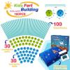 160PCS Kids Fort Building Kit Glow in the Dark Build a Fort with Blanket STEM Educational Toys for 4 5 6 7 8 9 10 11 12 Years Boys Girls Ultimate Construction Gift DIY Forts Builder Set Indoor Outdoor view 3
