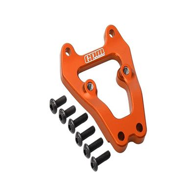 GPM For Losi 1/10 Lasernut U4 Tenacity LOS03028 Upgrade Parts Aluminium Front Bumper Support Frame - 7Pc Set Orange