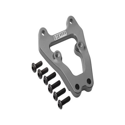 GPM For Losi 1/10 Lasernut U4 Tenacity LOS03028 Upgrade Parts Aluminium Front Bumper Support Frame - 7Pc Set Gray Silver