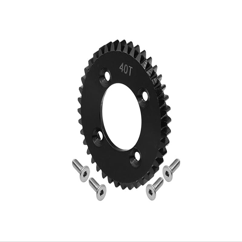 GPM For Losi 1:10 Lasernut U4 Tenacity LOS03028 / Tenacity DB Pro LOS03027V2 Upgrade Parts Harden Steel #45 Spur Gear 40T - 5Pc Set Black