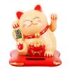 RunXF Cute Waving Fortune Cat Welcome Solar Powered Japanese Lucky Cat Car Desktop Decoration Gift (Gold) view 1
