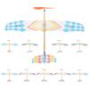 Toyvian 10Pcs Rubberband Powered Airplane Kits Flying Glider Planes Toys Windup Flying Copter Toys Handout Glider Model Kids Party Favors view 1